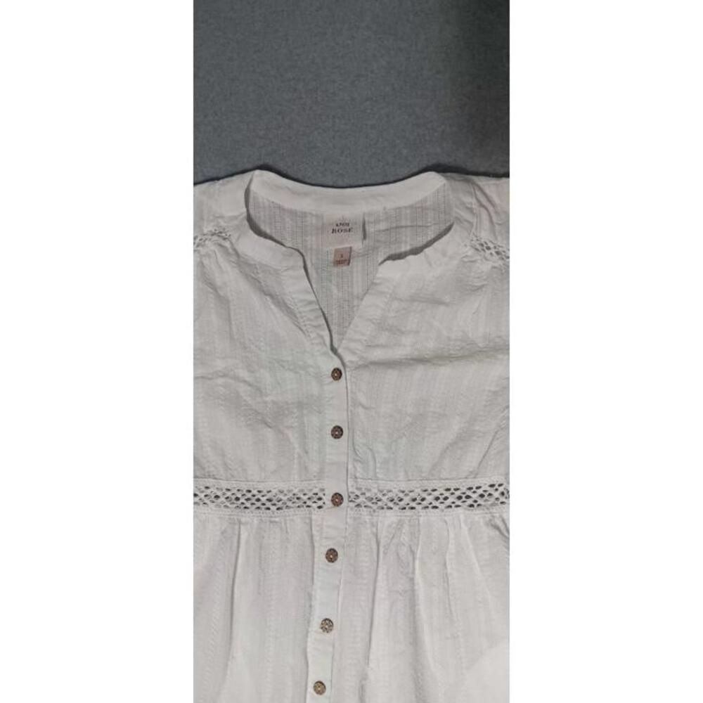 Knox Rose Button Up Sundress Womens Size Small White Lace Cottagecore Boho... - Picture 3 of 12